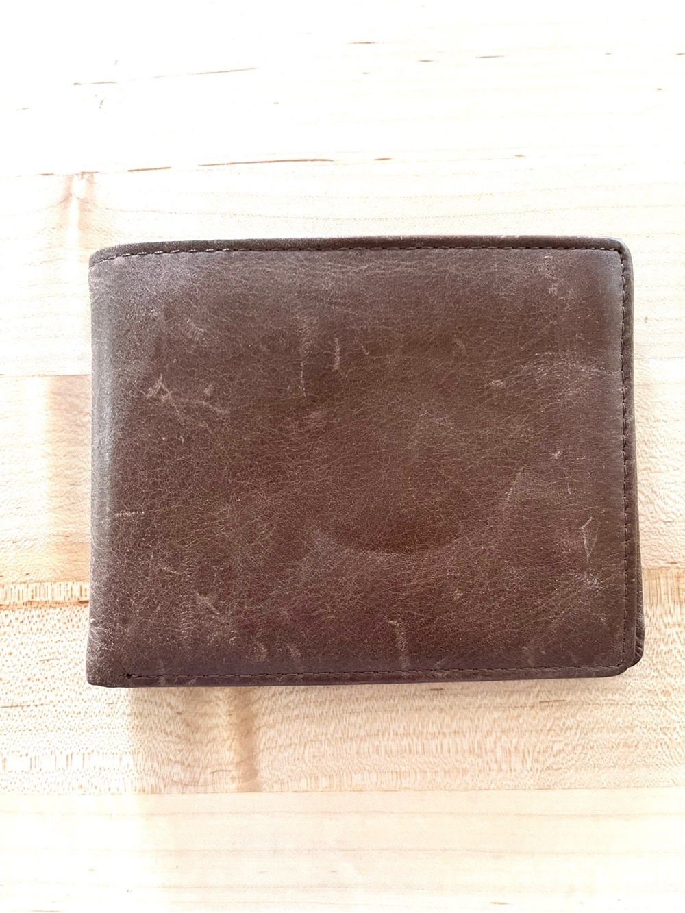Himi Coffee Brown Leather RFID Bifold Wallet